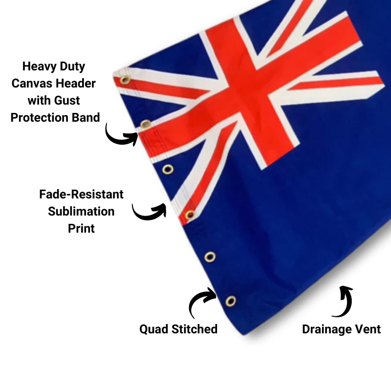 New Zealand Flag Heavy-Duty Windsock – High-Quality and Durable