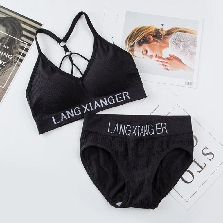 Seamless Threaded Parachute Bra Set 2